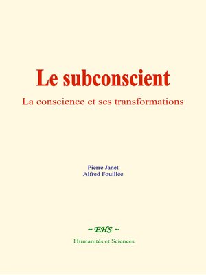 cover image of Le subconscient
